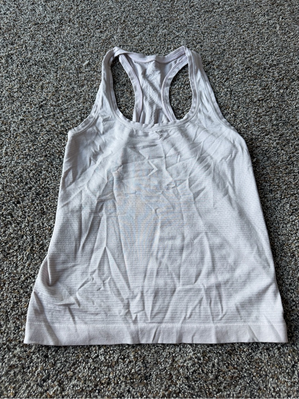 Lululemon Swiftly Tech Racerback Tank White Silverescent Seamless Running Top